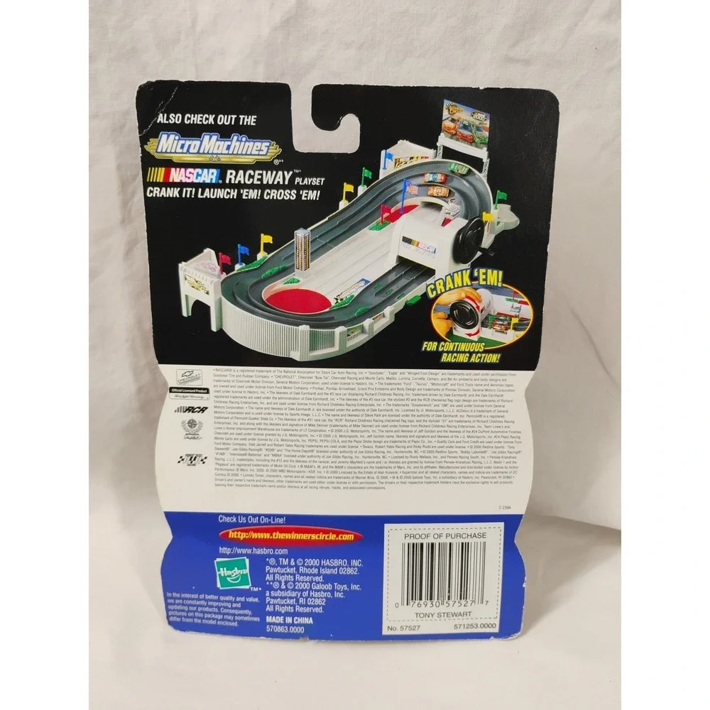 2000 Nascar #20 Tony Stewart,‎ Hasbro Winners Circle 1/64 Scale Car & Card